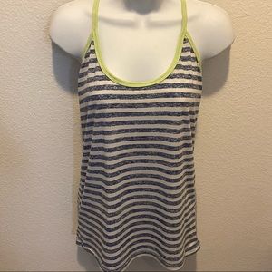 Marika Balance Collection Blue Striped Tank Top Size Medium